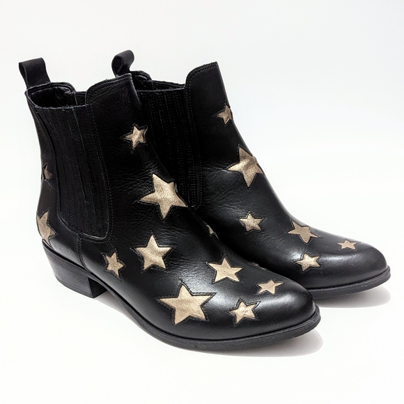 Matisse Sheryl Crow Star Boots Matisse Black Star Ankle Star Booties - Picture 2 of 9